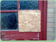 boarded up Cleveleys